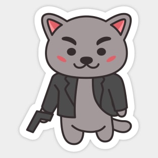 Mafia Cat Sticker